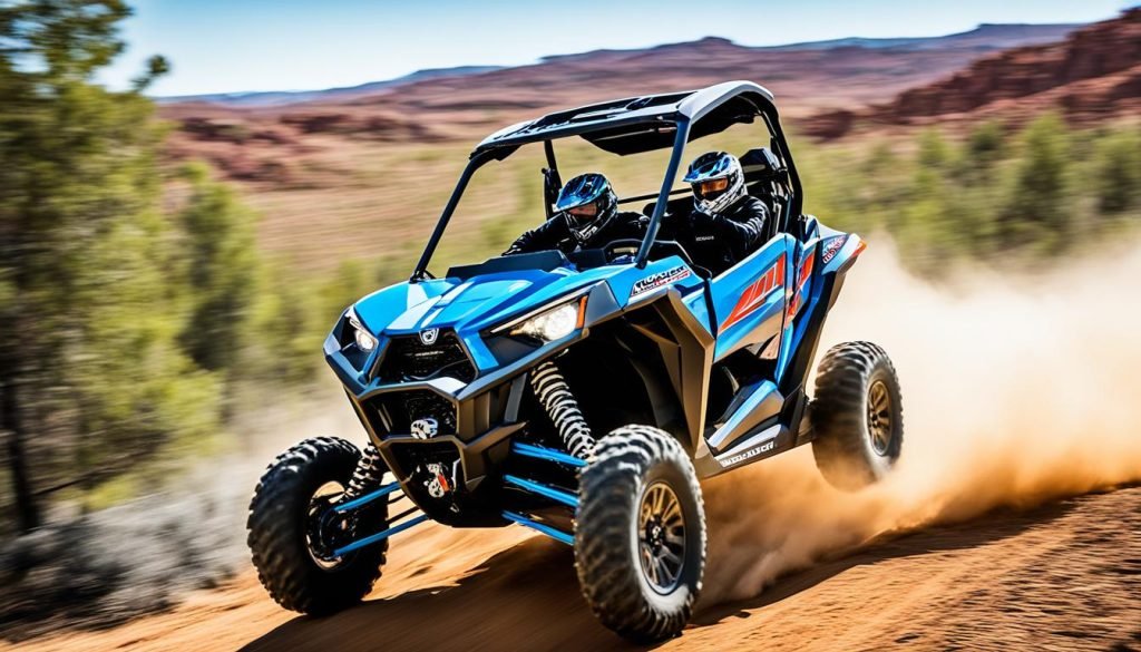 Lightweight UTV on a trail